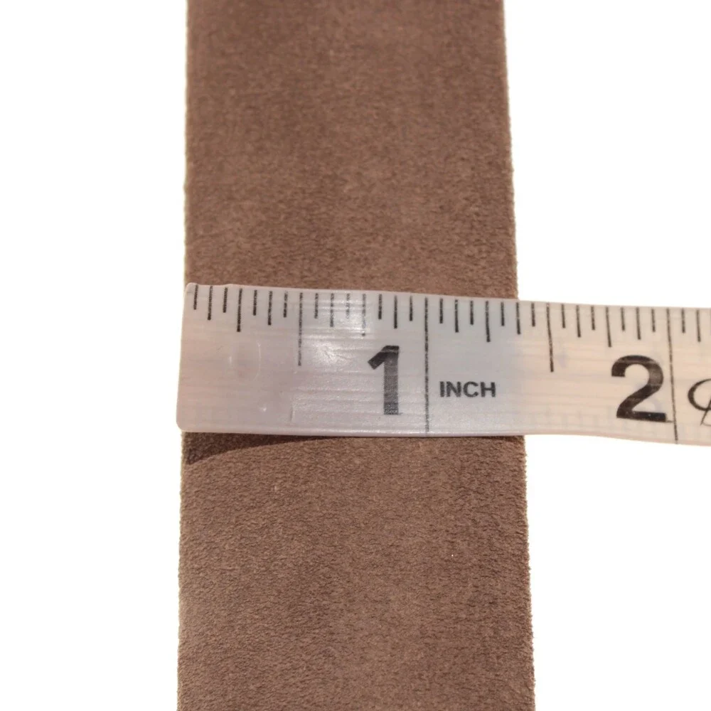 Di Bianco NWT Cut to Size Dress Belt In Solid Brown Suede Leather One Size